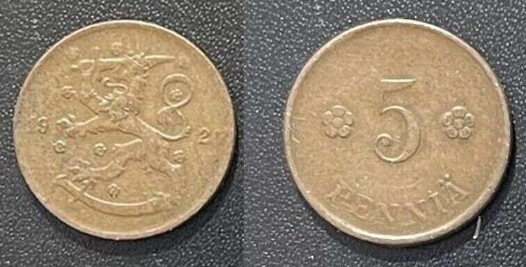 1920 Finland 5 pennia