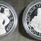 1992 Austria Large Silver Proof 100 sh Charles V-Holy Roman Emperor 1519-1555
