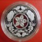 Rare 2012 Fiji Large Silver Proof $10 Filigree Flower w cubic zirconia/Box