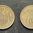1886 Denmark 2 Ore-Dolphin/Wheat