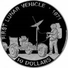 1992 Solomon Is Large silver Proof $10 Lunar Space module