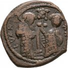 Ancient Byzantine  1059-1067 CONSTANTINE-X-Eudokia- CHRIST Large Follis