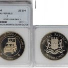 2004 Somalia large  25 s-Pope John Paul II Popemobile, slabbed