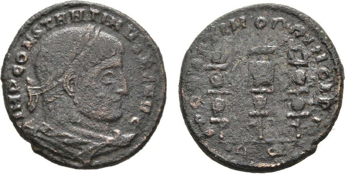Ancient Rome AD 312-3 Constantine Great Large FOLLIS Standards
