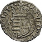 1613 Hungary Silver Denar-King Mathias-Habsburg Dynasty;Virgin Mary,#4- Nice