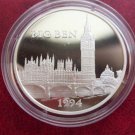 1994 France Large Silver Proof  100 Fr/15 Ecu Big Ben