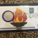 1996-D Olympic High Jump $1 BU Silver Rare official holder FDC  issue