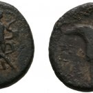 Rare Ancient Greece 1C BC PISIDIA ETENNA SERPENT SICKLE KNIFE NYMPH