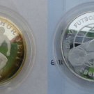 1982 Turkey Large Silver Proof 500 lira World Cup Soccer(Football) Player