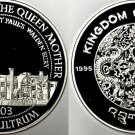 1995 Bhutan Large Proof Silver 300 Ng Queen Mother Walden Bury Castle