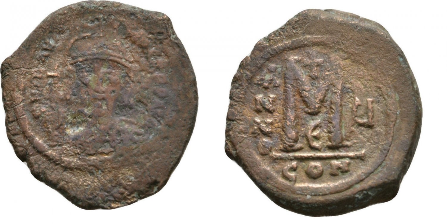 Ancient Byzantine 586-7 MAURITIUS TIBERIUS Large Follis #1