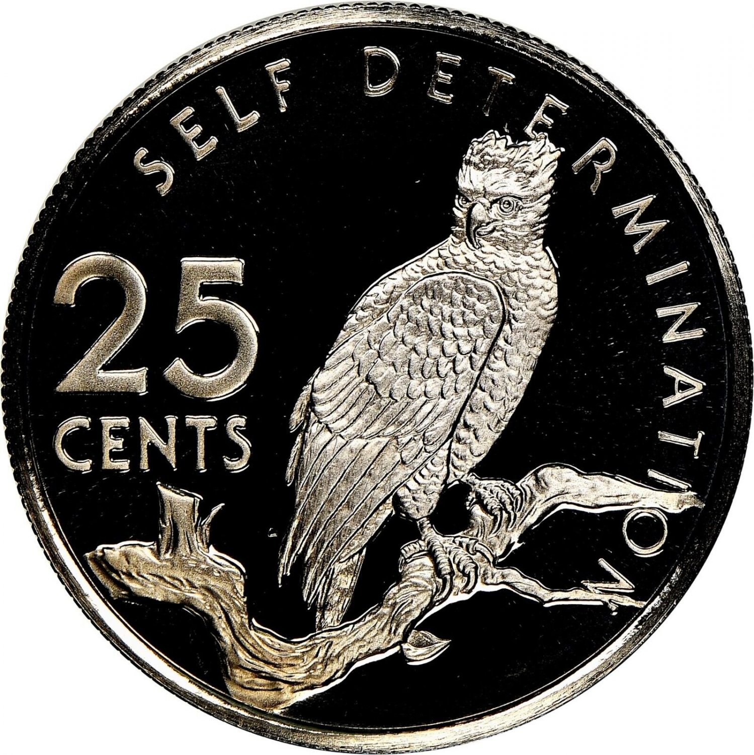 1976 Guyana Proof 25C-Harpy Eagle