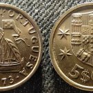 1973 Portugal 5 escudos Sailing ship UNC