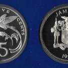 1980 Jamaica Proof 25 c hummingbird