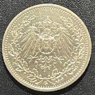 Rare 1913 G Germany  Empire Silver 1/2 Mark- Nice AU
