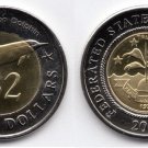 2012  Micronesia Bi-metal $2 Dolphin