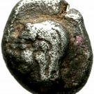 Ancient Greece 5-4 Cent BC Ionia Colophon small silver hemiobol Apollo