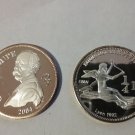 Rare 2004 French Guadeloupe Silver Proof 1/4 euro Essai-Roty/Lyon 1892