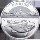 Niue 2014 Large Silver Proof $1  Fishing ; Rare-Mintage 2222