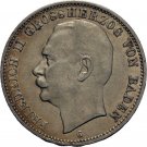 1908 Baden(Germany) Large Silver 3 marks Friedrich-Nice