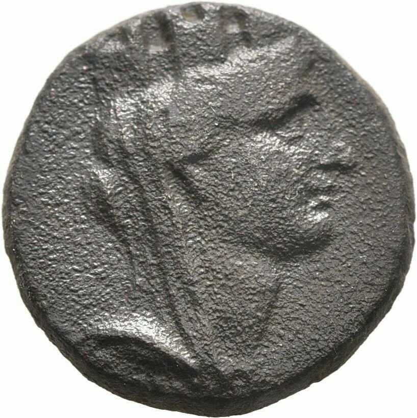 Ancient Greece  2 Cent  BC AE TYCHE ZEUS  #3