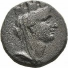 Ancient Greece  2 Cent  BC AE TYCHE ZEUS  #3