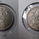 1915 F Germany Silver 1 Mark- WWI - Nice