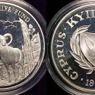 1986 Cyprus Large Proof Silver 1 Pound- Ram