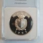 1993 Malta Large  Proof Silver  5 liri Soccer World Cup-slabbed