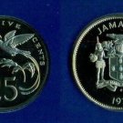 1976 Jamaica Proof 25 c hummingbird