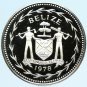 1978 Belize Sterling Silver Proof 10 cents-Birds-Long-tailed hermit
