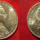 1913 Prussia(Germany)Silver Large 3 marks Kaizer Willhelm-military uniform-Nice