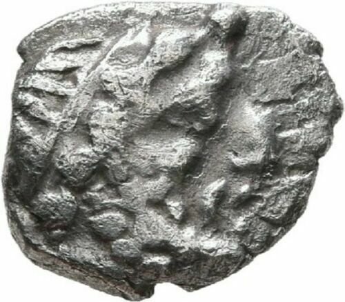 Ancient Greece 4 Cent BC LYCAONIA LARANDA small silver OBOL Heracles/Wolf