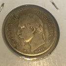 1867 BB  France Napoleon III silver 50 Centimes