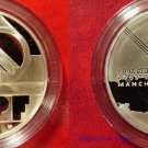 1994 France Large Silver Proof  100 Fr/15 Ecu La Manche Tunnel