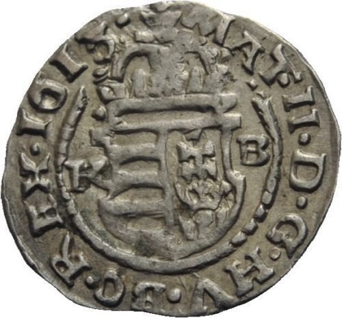 1613 Hungary Silver Denar-King Mathias-Habsburg Dynasty;Virgin Mary,#2- Nice