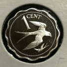 1980 Belize Sterling Silver Proof 1 cent-Birds-Swallow-tailed Kite