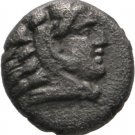 Ancient Greece 2C BC  MYSIA PERGAMON SILVER DIOBOL HERAKLES LION ATHENA HELMET