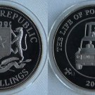 2004 Somalia Large 25 Sh-Pope John Paul II-Popemobile