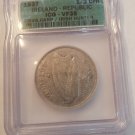 1937 Ireland Silver 1/2 Crown Horse/Harp- ICG VF 35