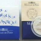 2002 France Large Silver Proof 1.5 euro FIRST ATLANTIC FLIGHT CHAR LINDBERGH box