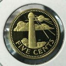 1975 Barbados Proof 5 C South Point Lighthouse