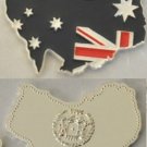 Unusual 2013 Somalia color $1 Map-shaped Australia/Flag-