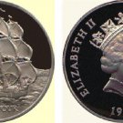 1990 New Zealand Proof 50c- Sailing ship