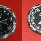 1979 Malta Proof Scalloped 2 Mils, Maltese cross