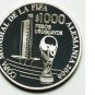 2005 Uruguay Large Silver Proof Soccer Germany $1000