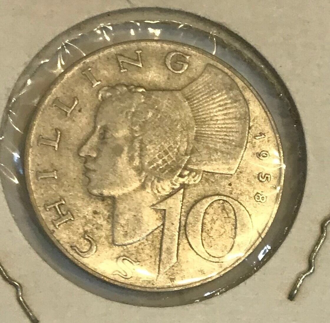 1958 Austria  silver 1 schilling