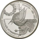 1990 Portugal Large Proof Silver 100 Esc  Discovery Atlantic Navigation/Ship