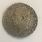 1885 Spain Large silver 5 pesetas-King Alfonso #6