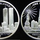 Cook Is 2008 Large 1 OZ .999 Silver  $1 9/11 World Trade Center/Freedom Memorial